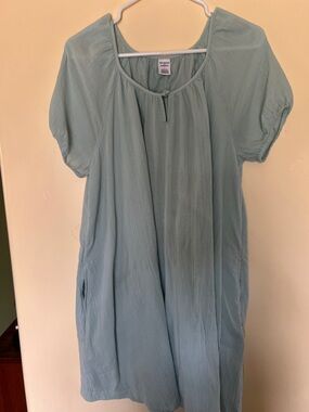 Melrose and market sage Short Sleeve gauze dress